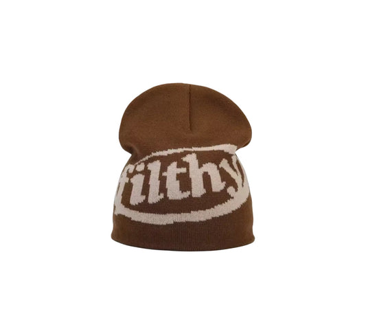 Y2K Style Beanie Braun