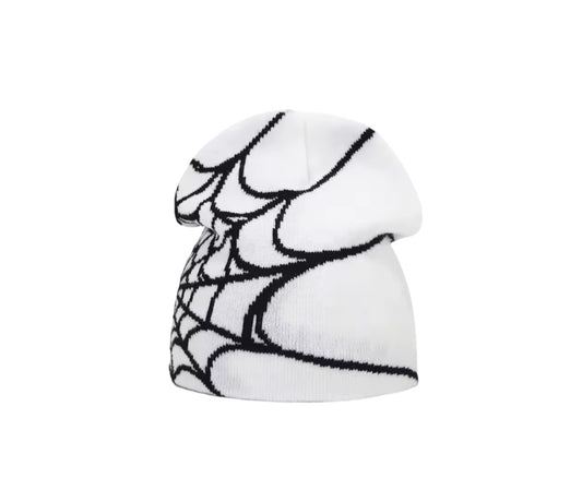 Y2K Style Beanie Schwarz/Weiß