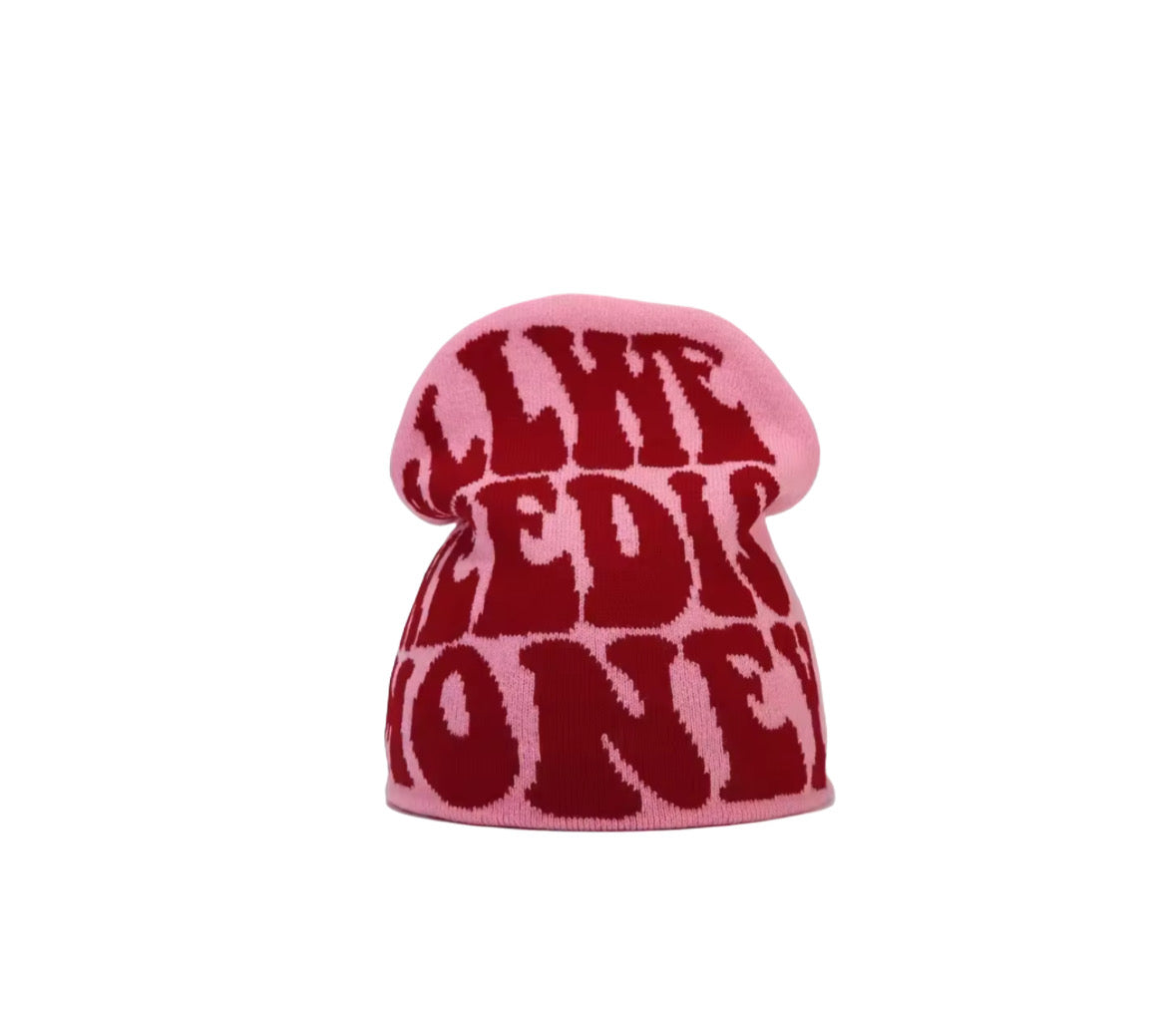 Y2K Style Beanie Rot/Pink