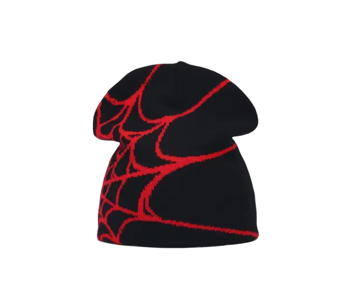 Y2K Style Beanie Rot/Schwarz