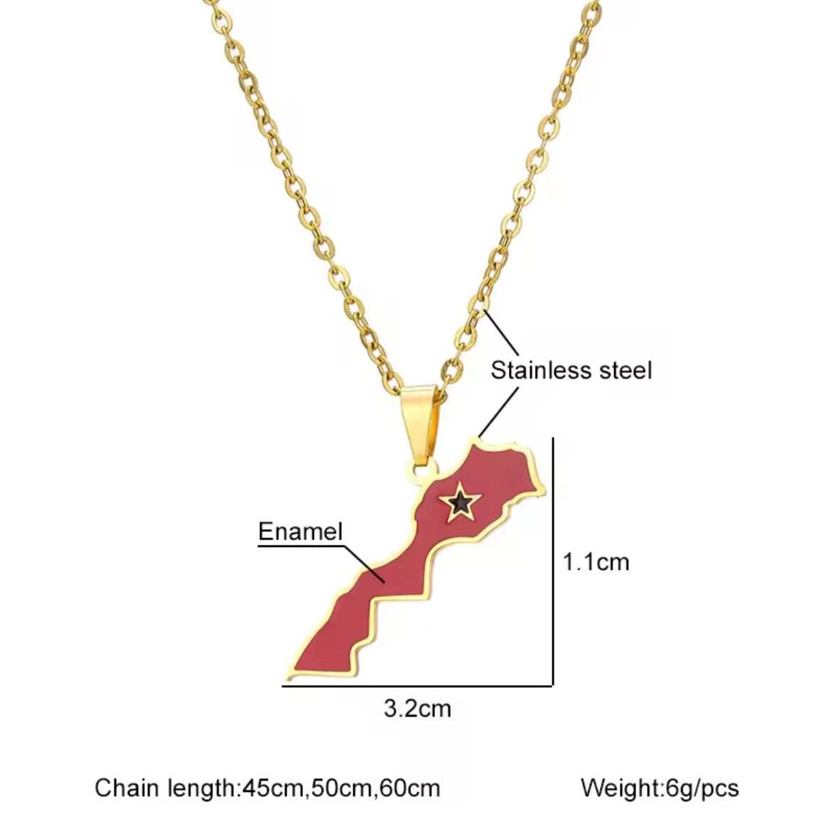 Marokko Wappen Kette