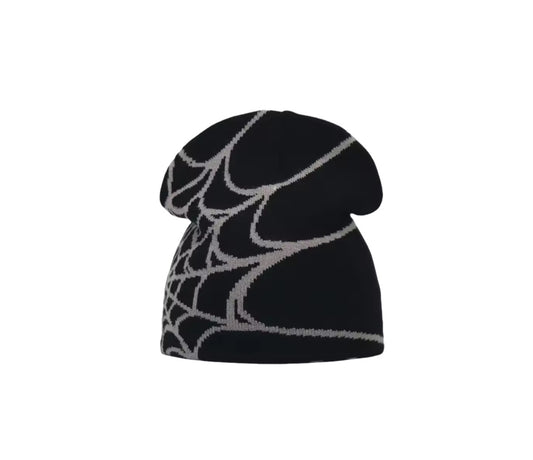 Y2K Style Beanie Schwarz/Grau