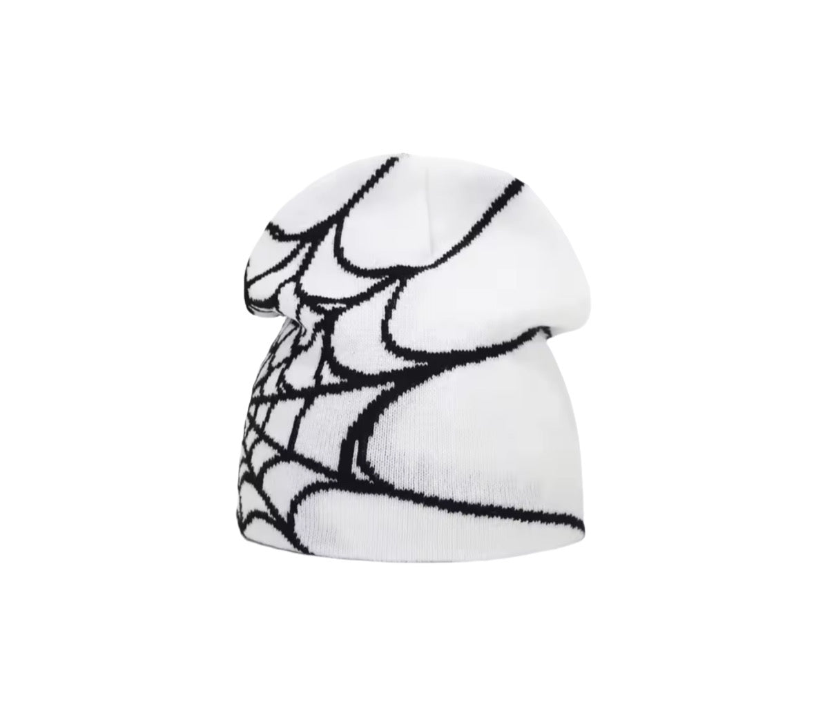 Y2K Style Beanie Schwarz/Weiß